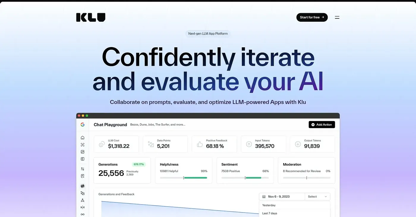 Screenshot of Klu