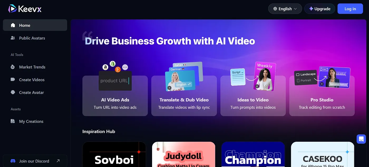 Screenshot of Keevx
