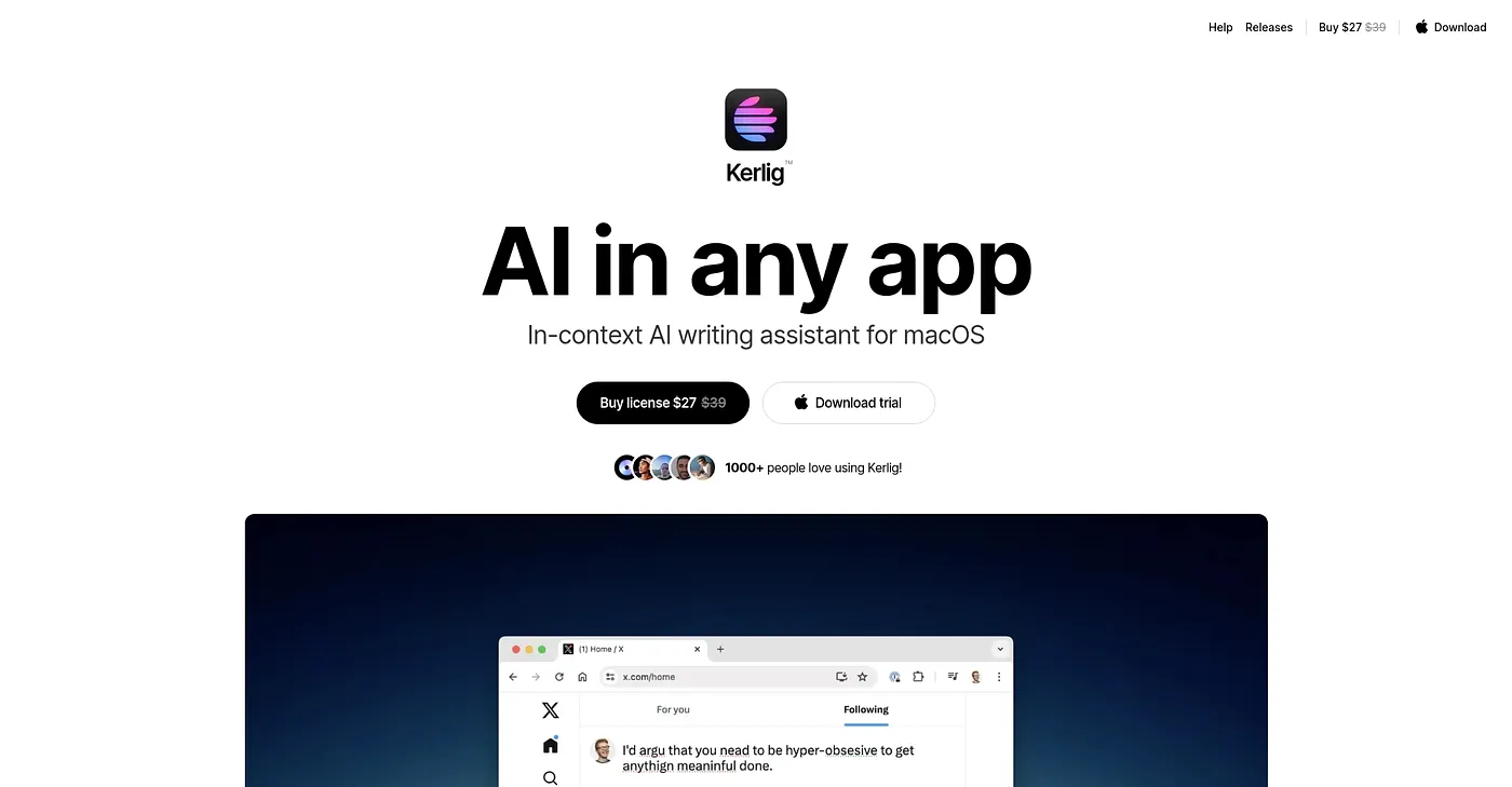 Screenshot of Kerlig