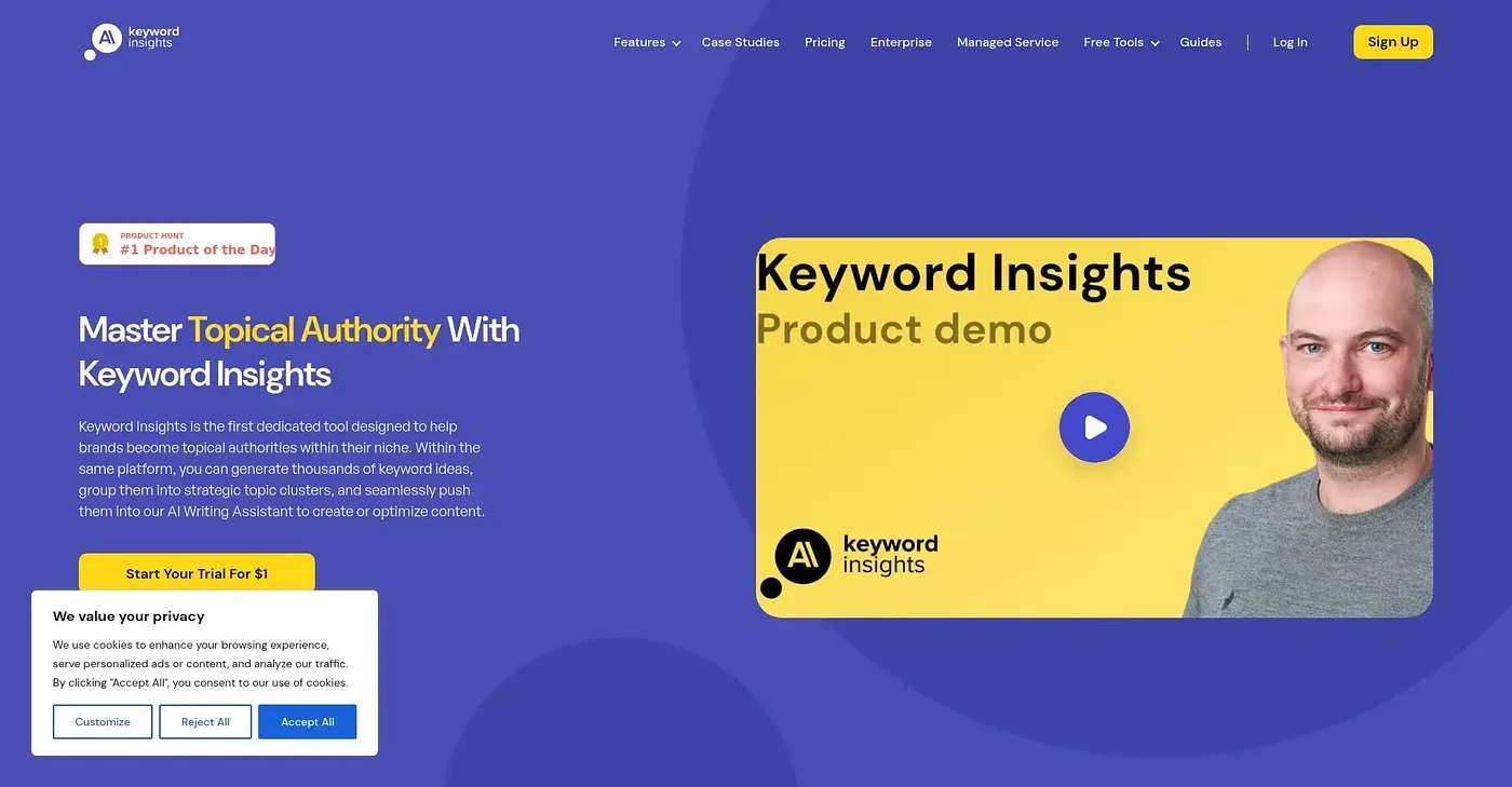 Screenshot of Keyword Insights AI