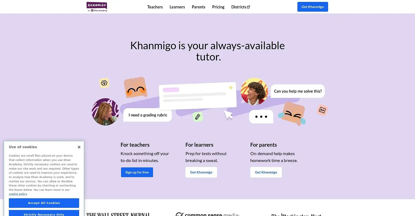 Screenshot of Khanmigo AI