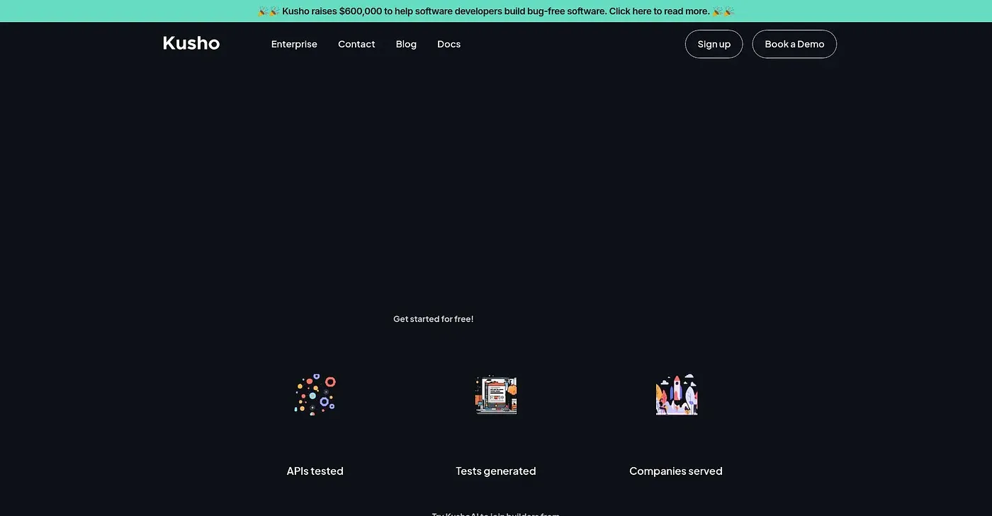 Screenshot of Kusho AI