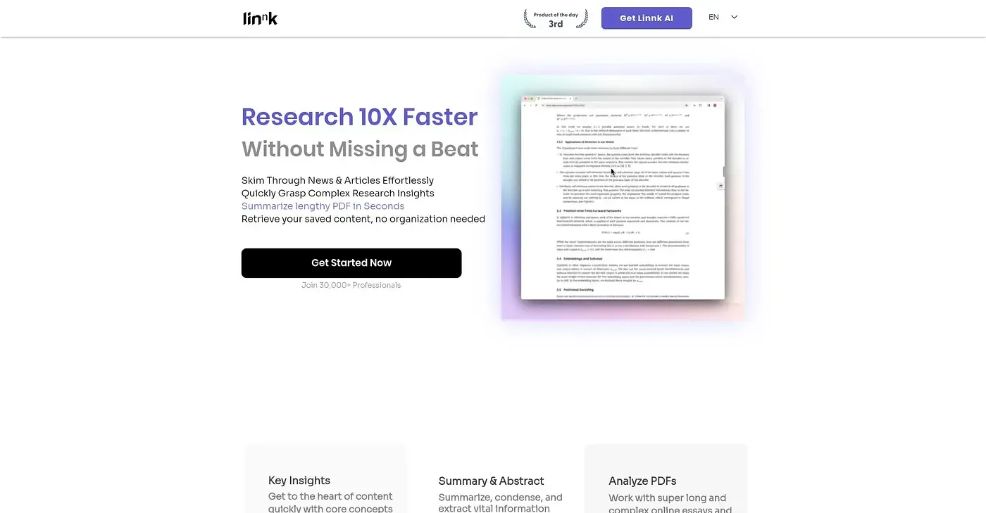 Screenshot of LINNK