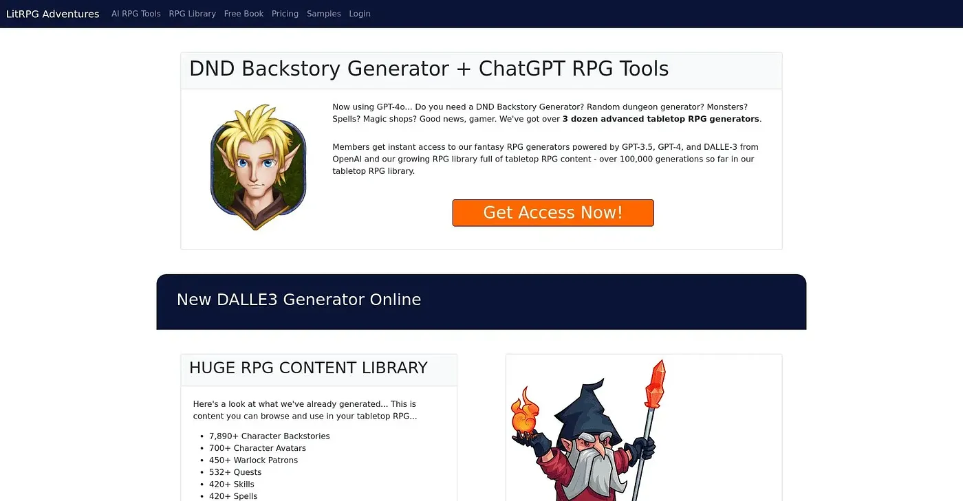 Screenshot of LITRPG Adventures