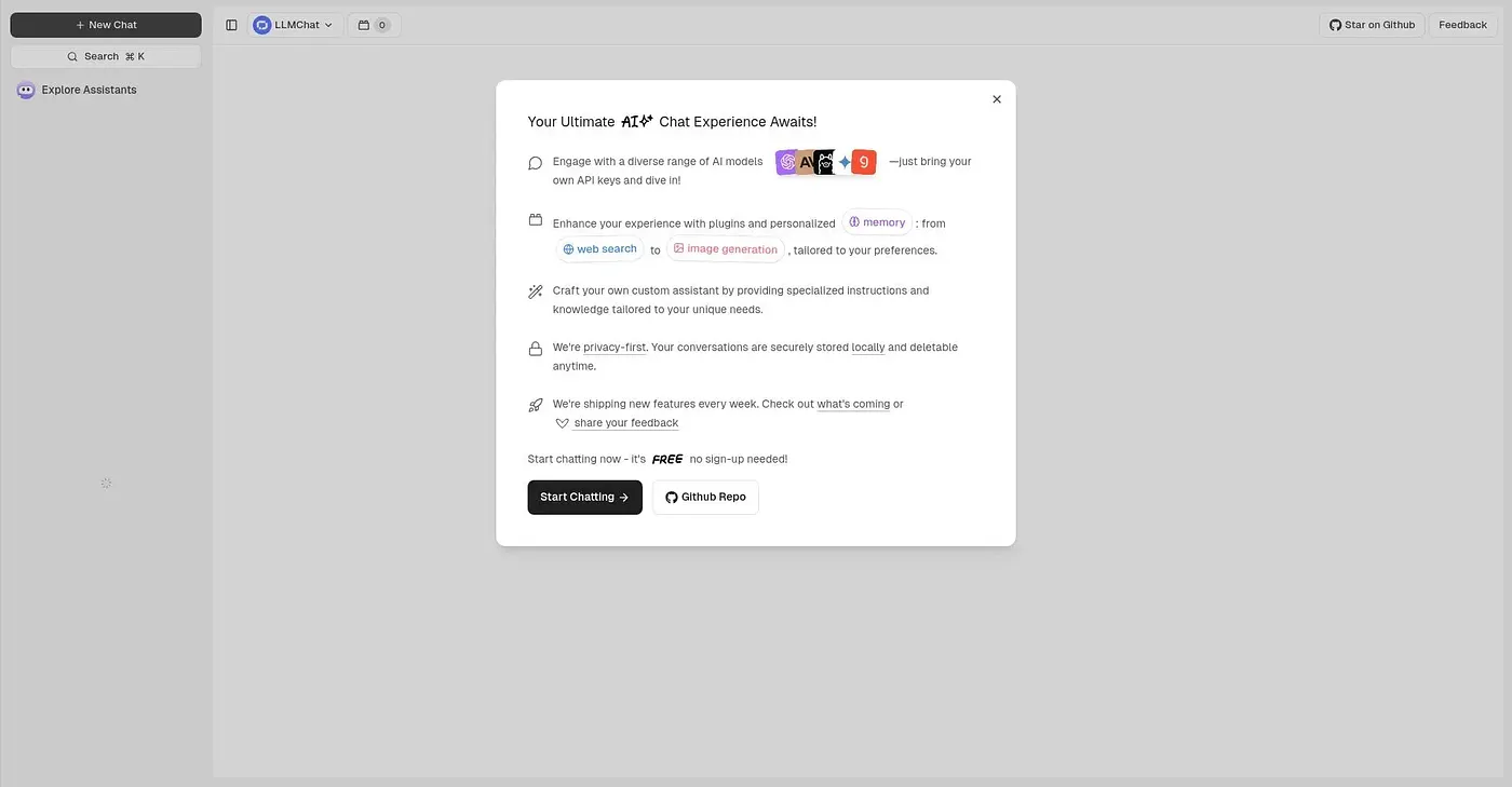Screenshot of LLMChat
