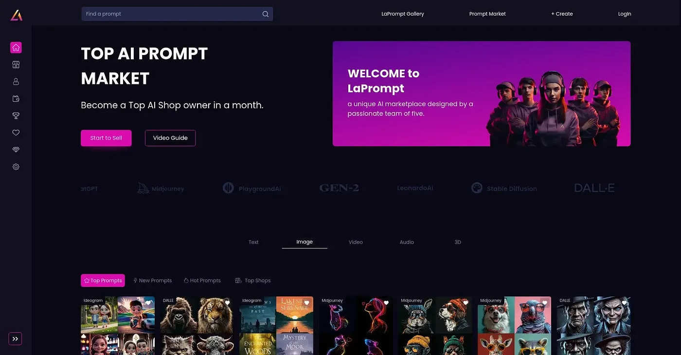 Screenshot of La Prompt