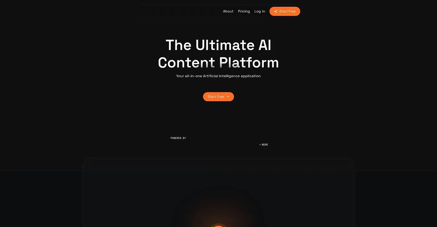 Screenshot of Krater AI
