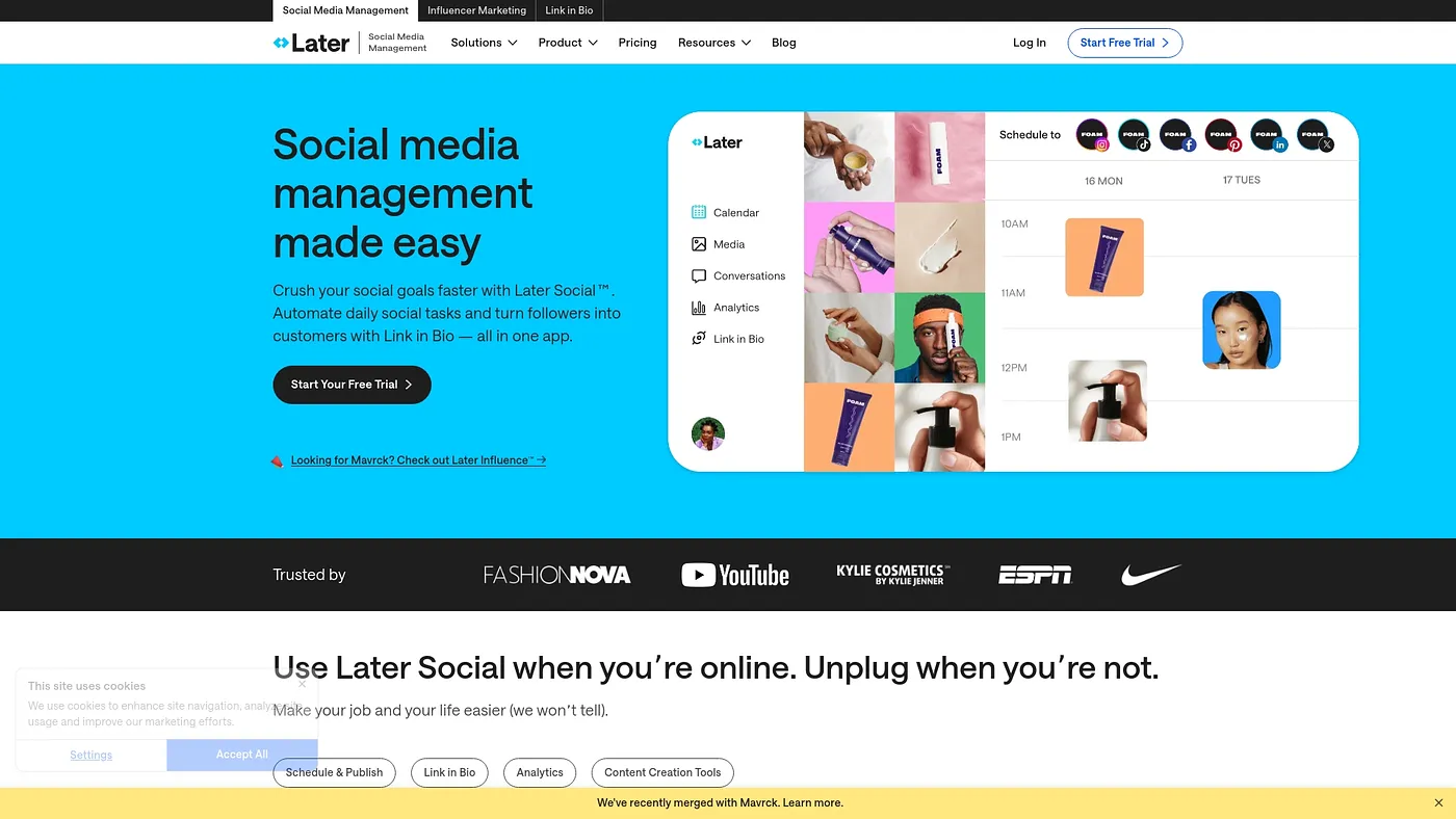 Screenshot of Later