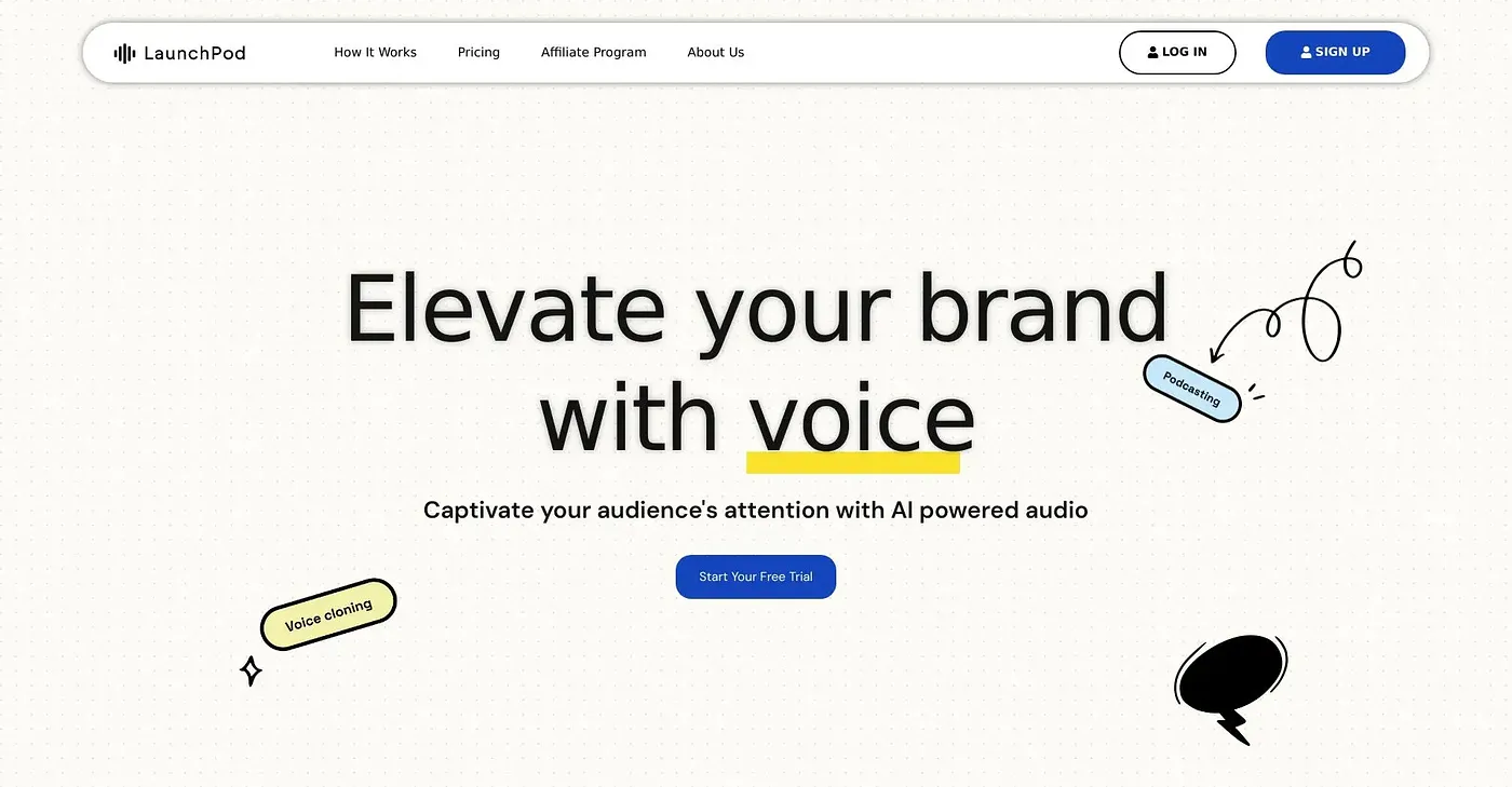 Screenshot of LaunchPod