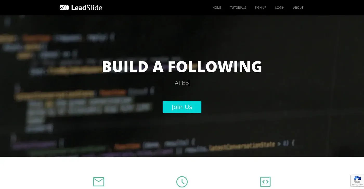 Screenshot of LeadSlide