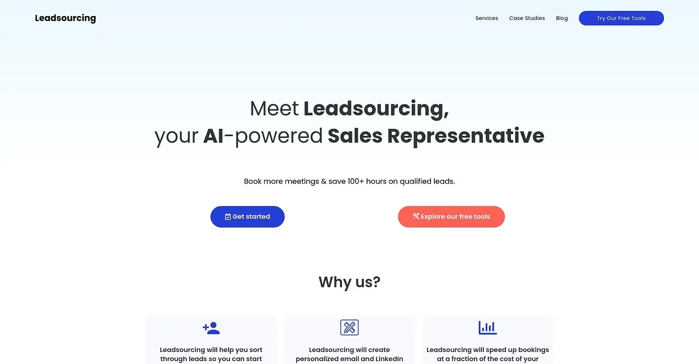 Screenshot of Leadsourcing Chrome Extension