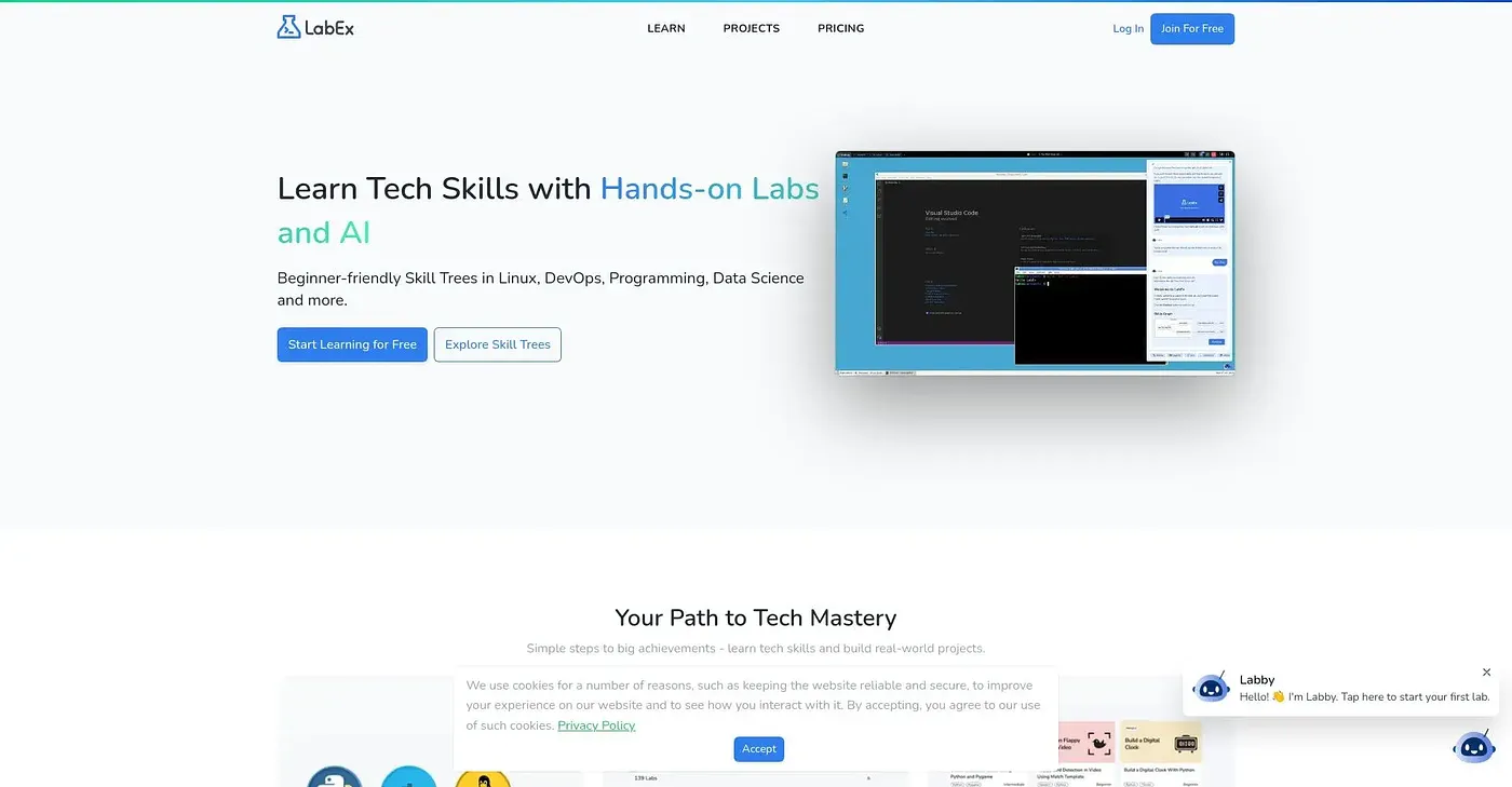 Screenshot of Labex