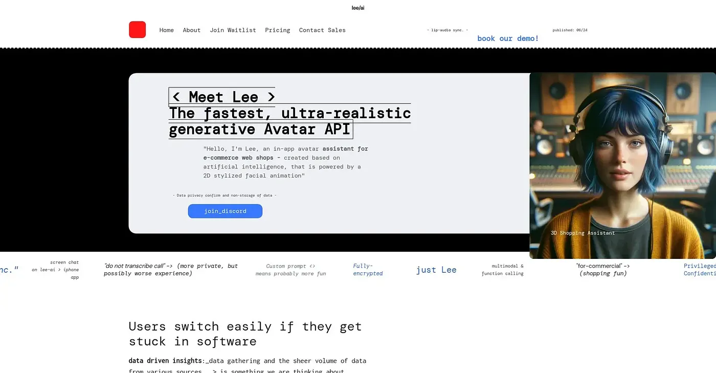 Screenshot of Lee AI