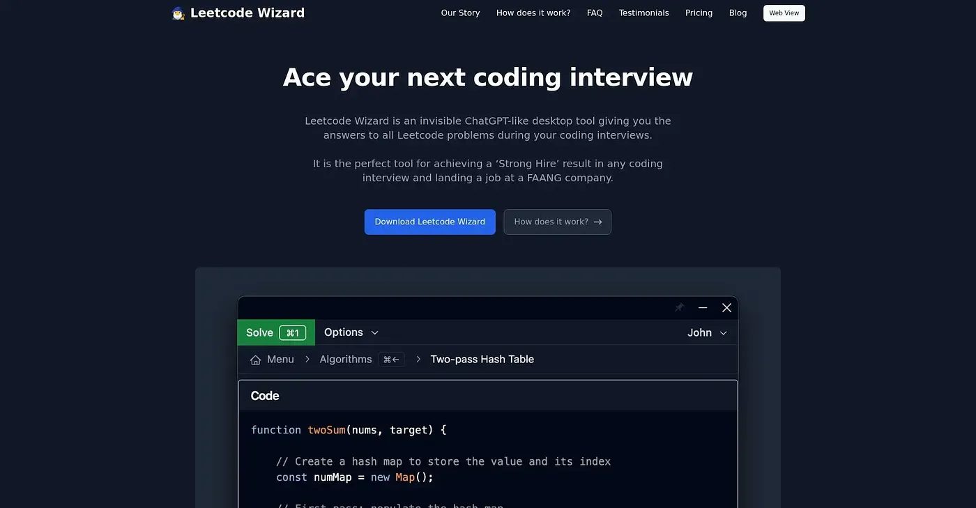 Screenshot of Leetcode Wizard