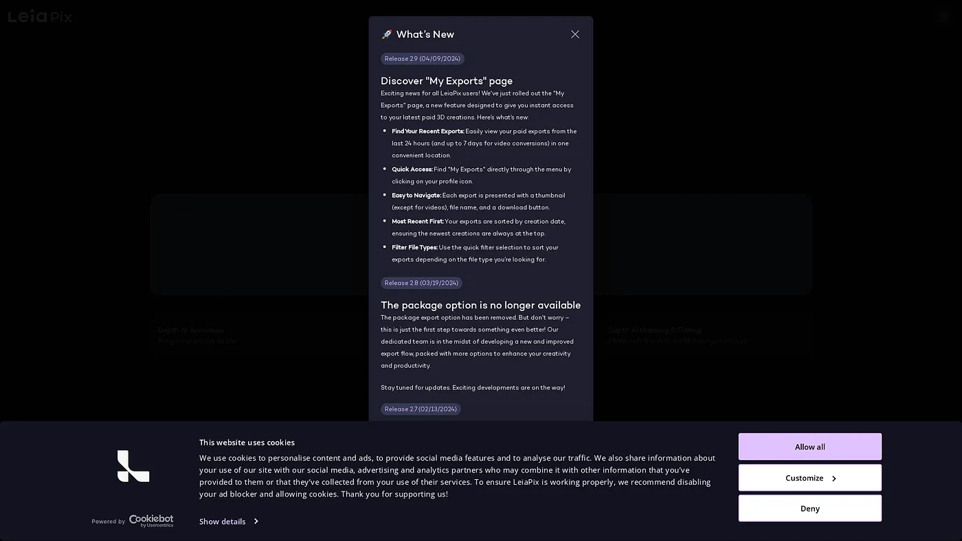 Screenshot of LeiaPix Convert