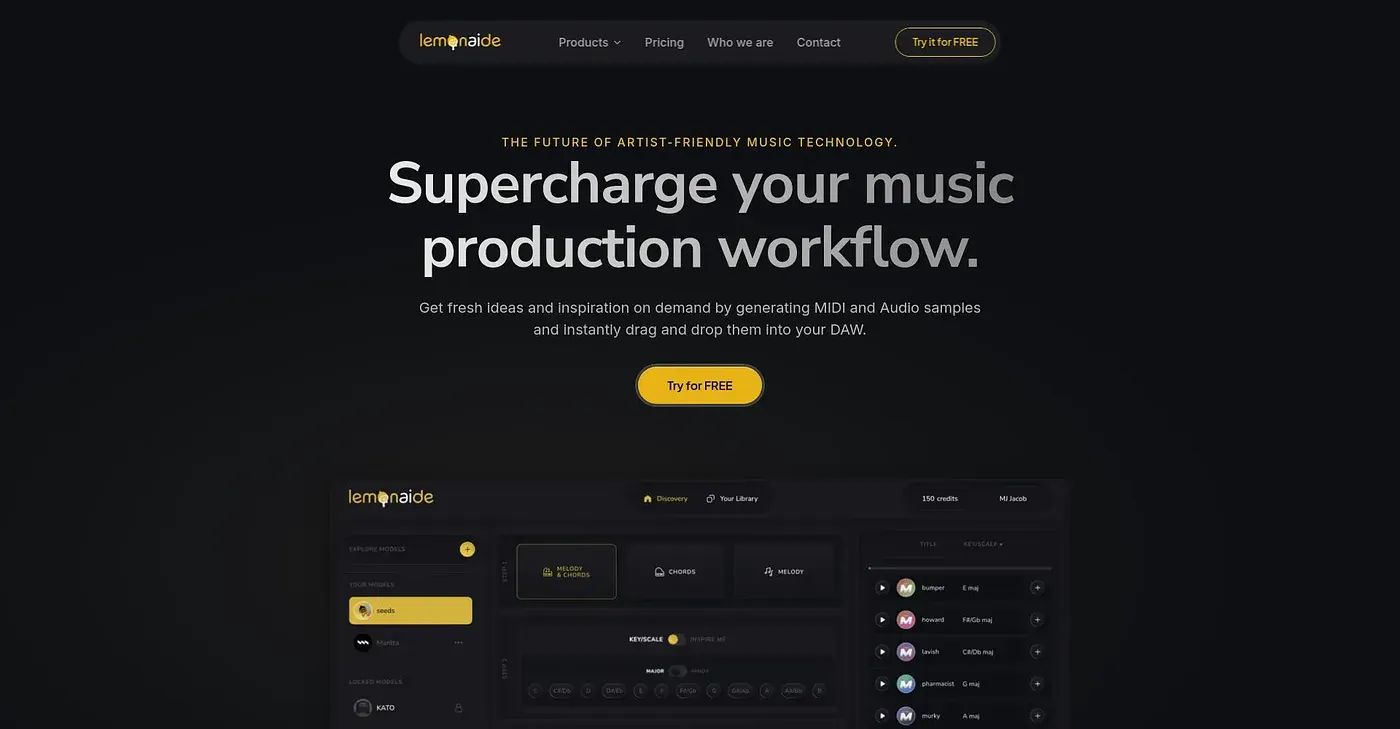 Screenshot of Lemonaid AI