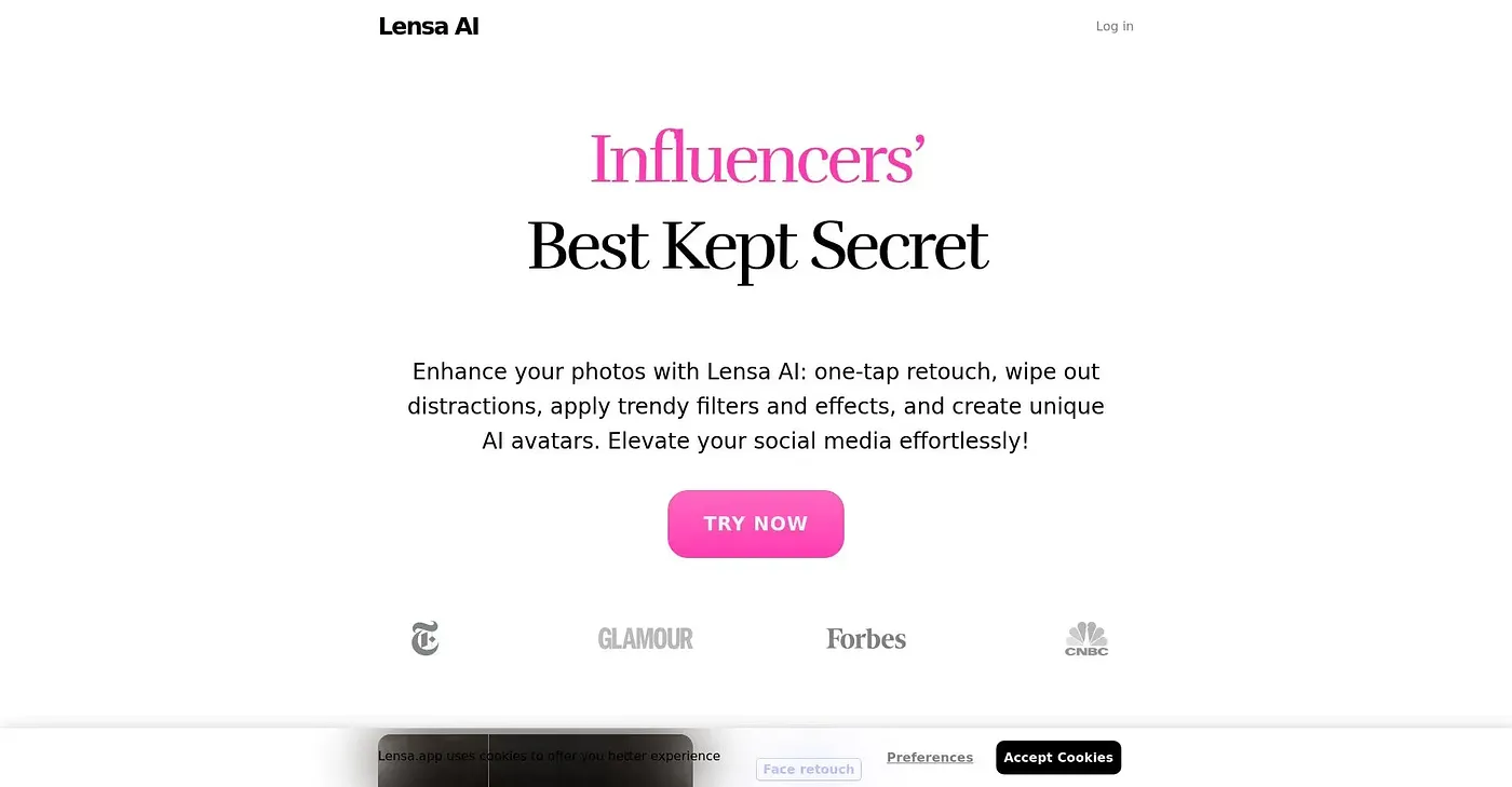 Screenshot of Lensa