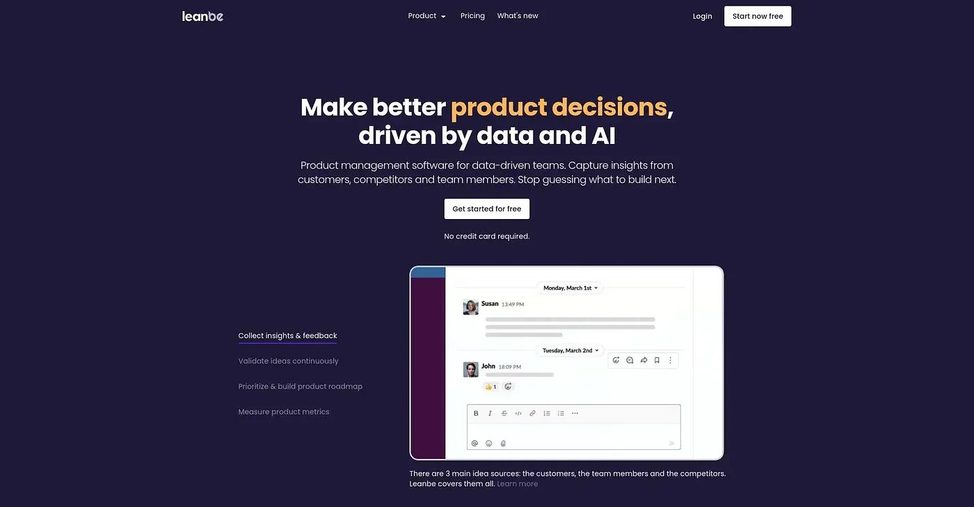 Screenshot of Lean Be AI