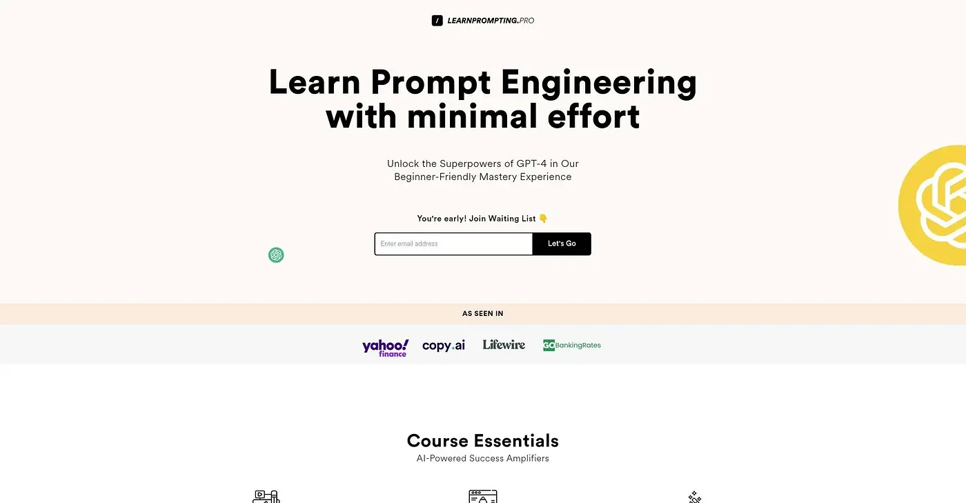 Screenshot of Learn Prompting