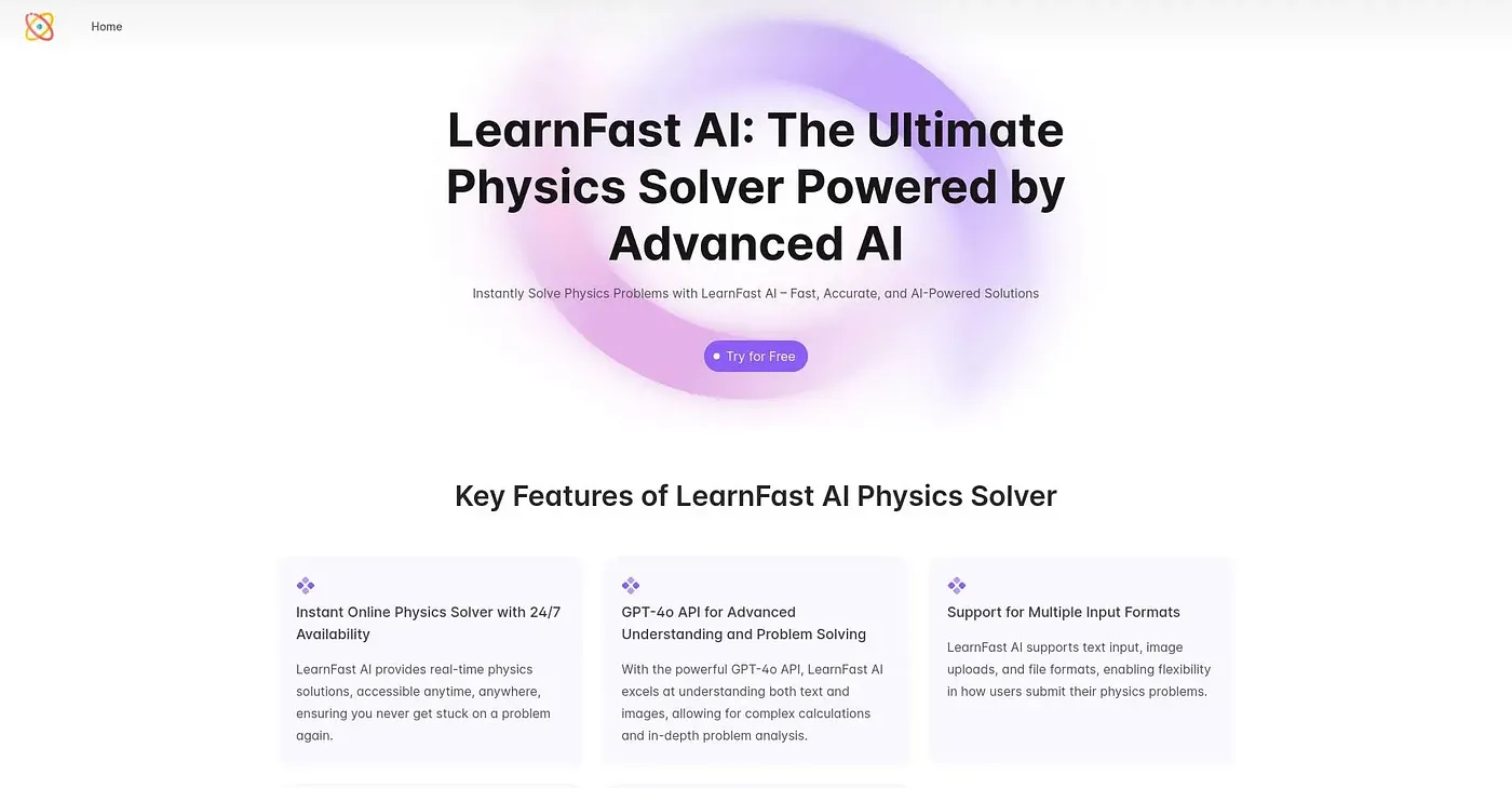 Screenshot of LearnFast AI