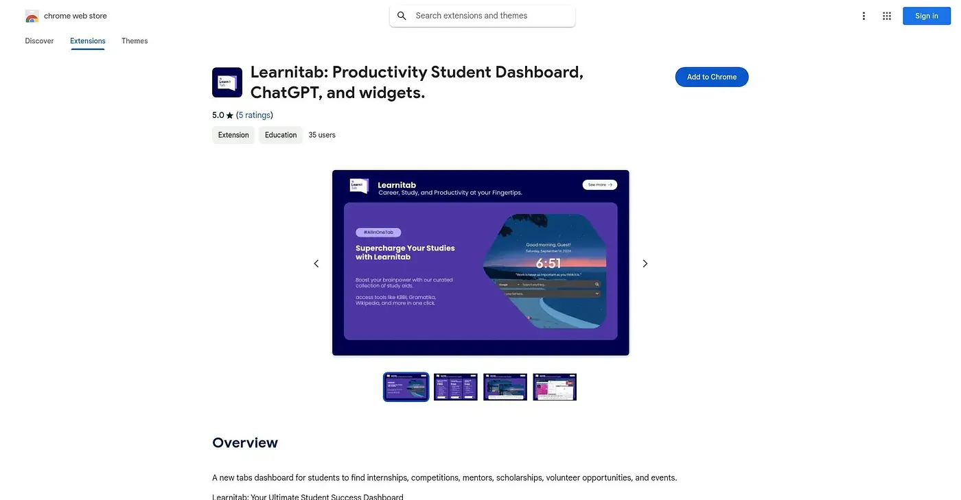Screenshot of LearnItAb Chrome Extension