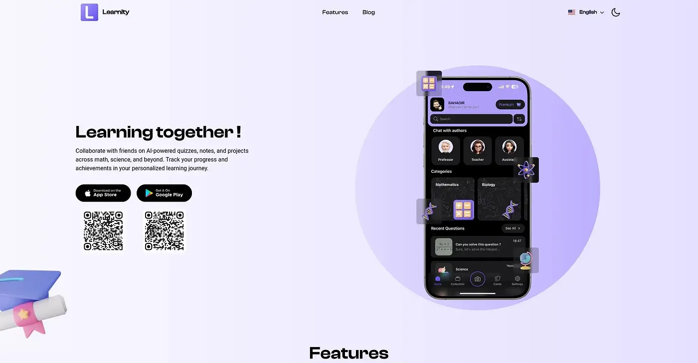 Screenshot of Learnity AI