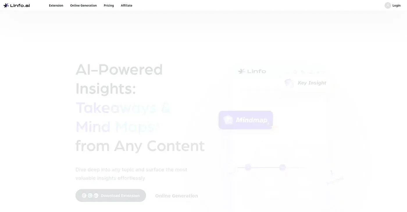 Screenshot of Linfo AI