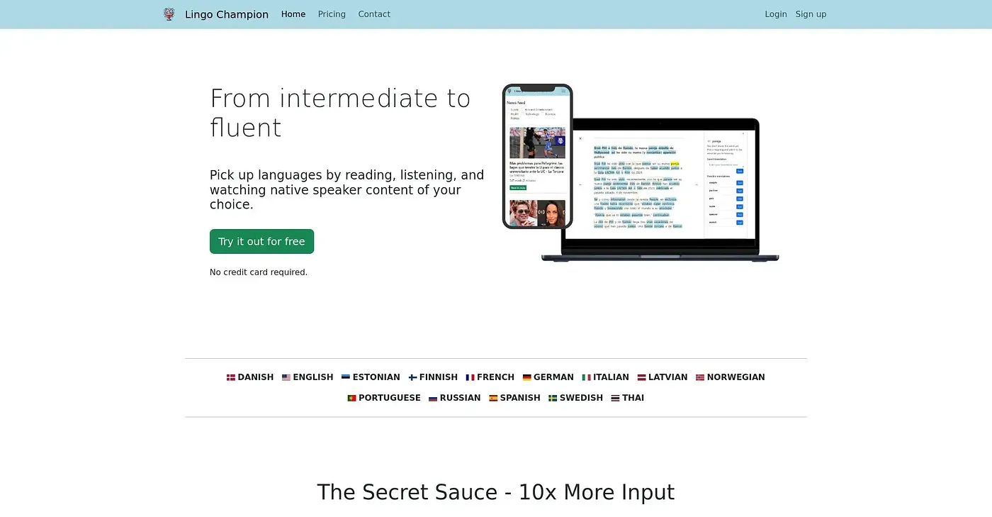 Screenshot of Lingo Champion