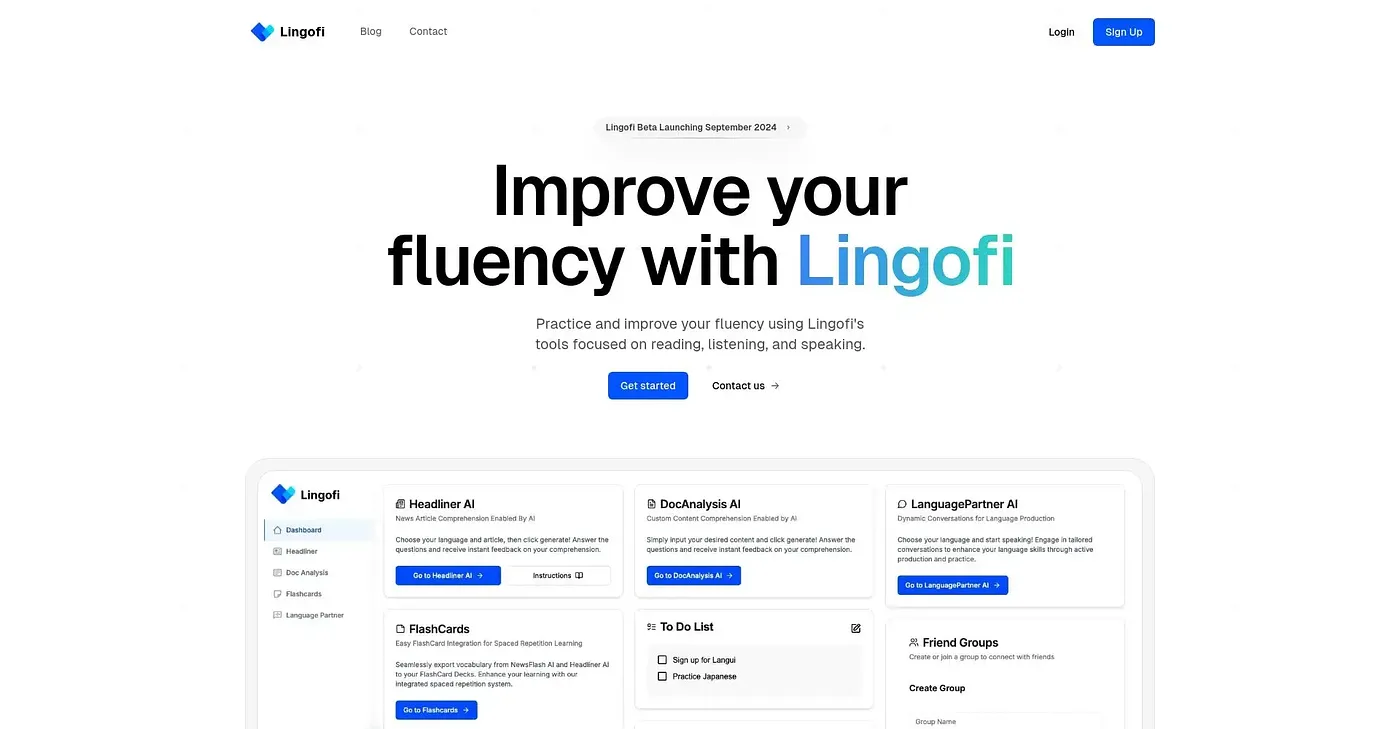 Screenshot of Lingofi