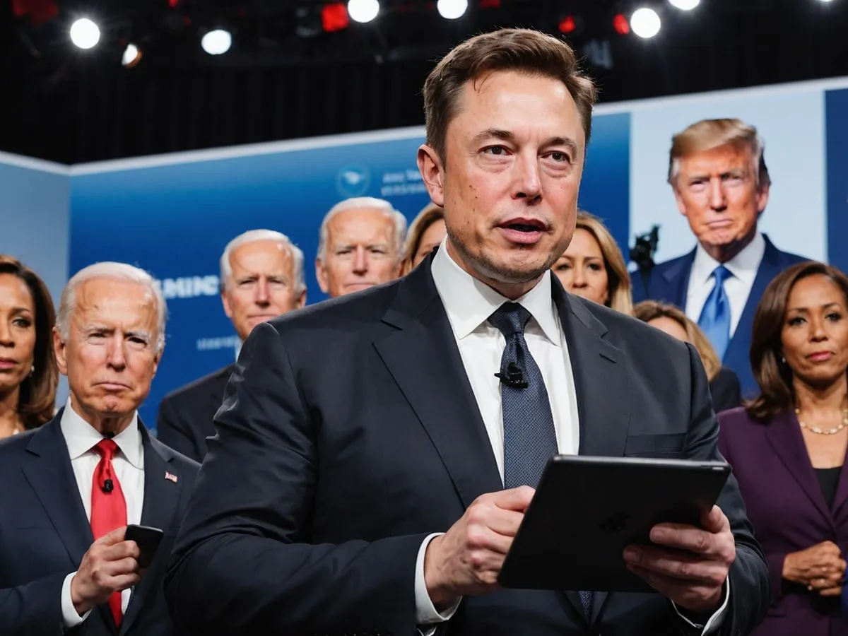Elon Musk's AI Tool Grok Sparks Controversy with Realistic Fake Images of Trump, Harris, and Biden