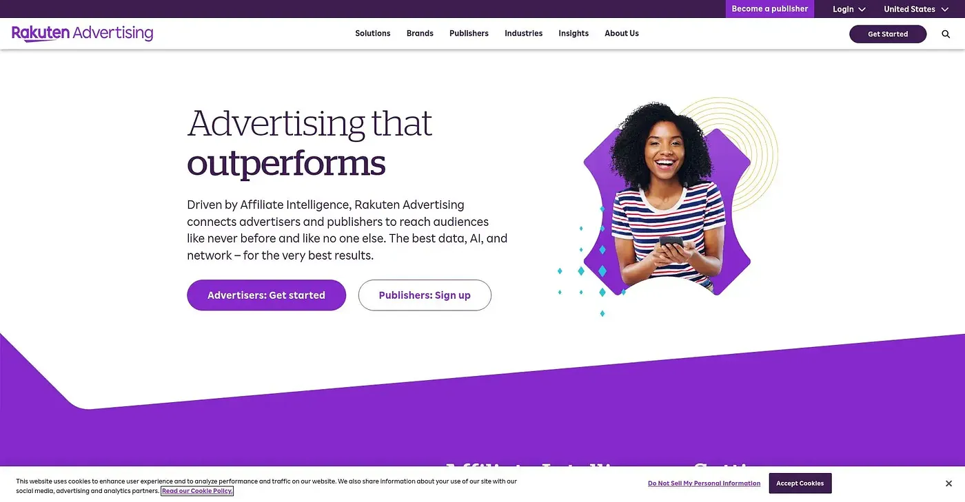 Screenshot of LinkSynergy
