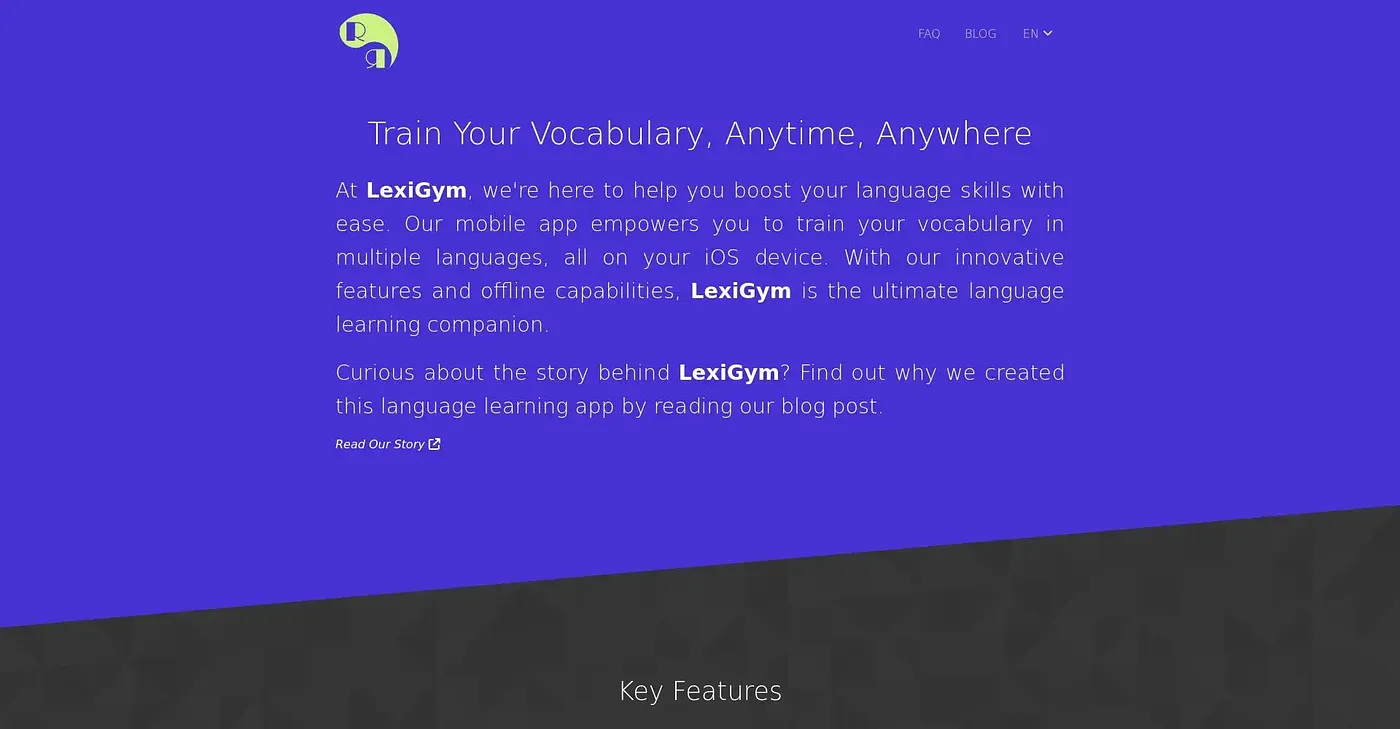 Screenshot of LexiGym