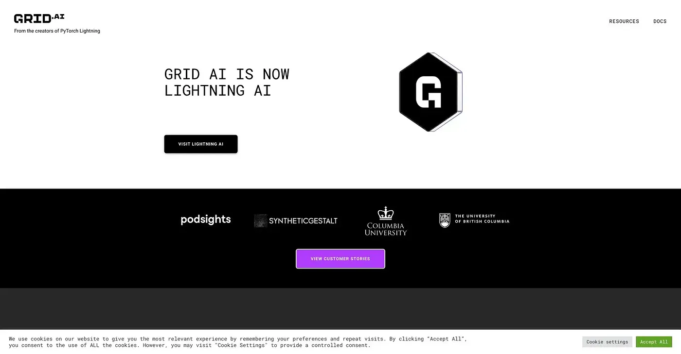 Screenshot of Lightning AI