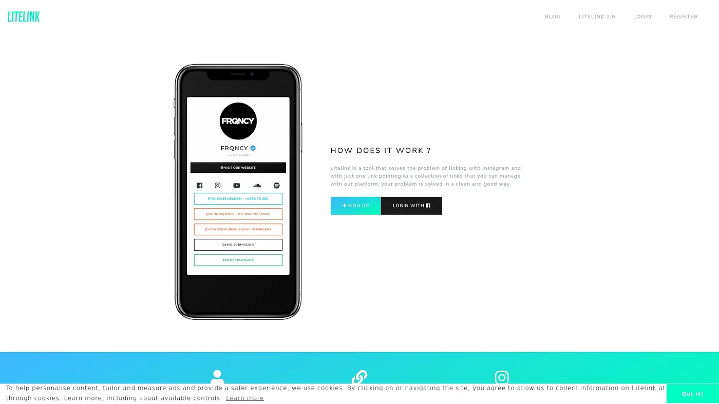Screenshot of Litelink