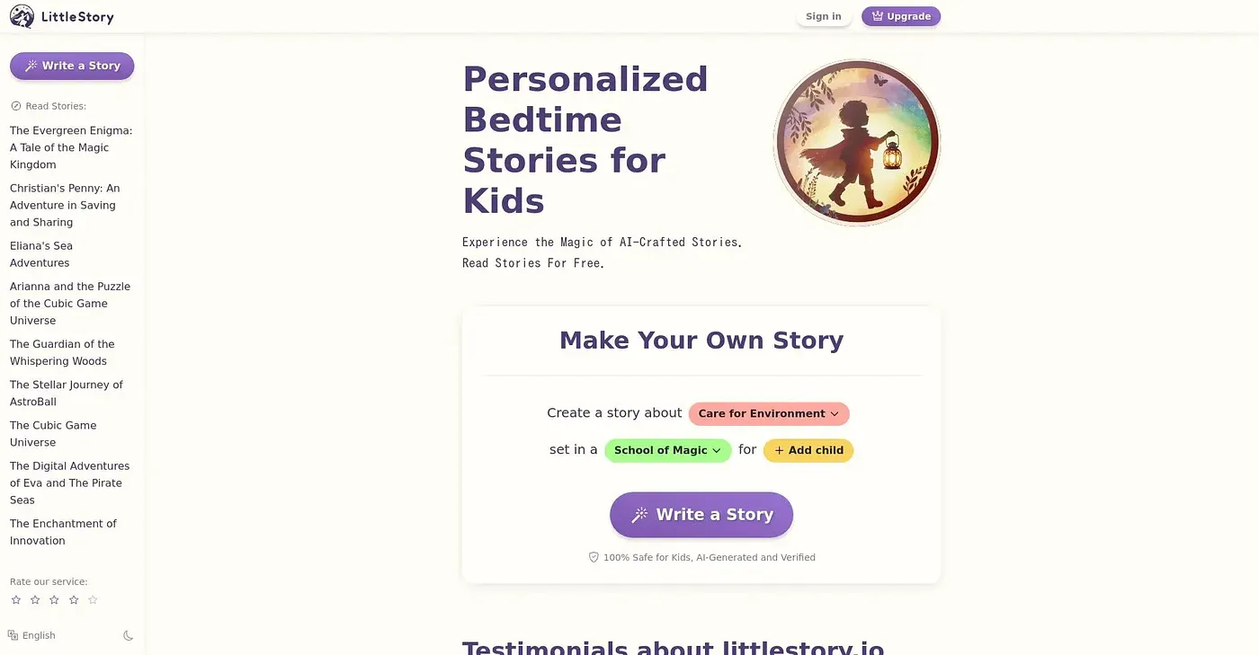 Screenshot of LittleStory