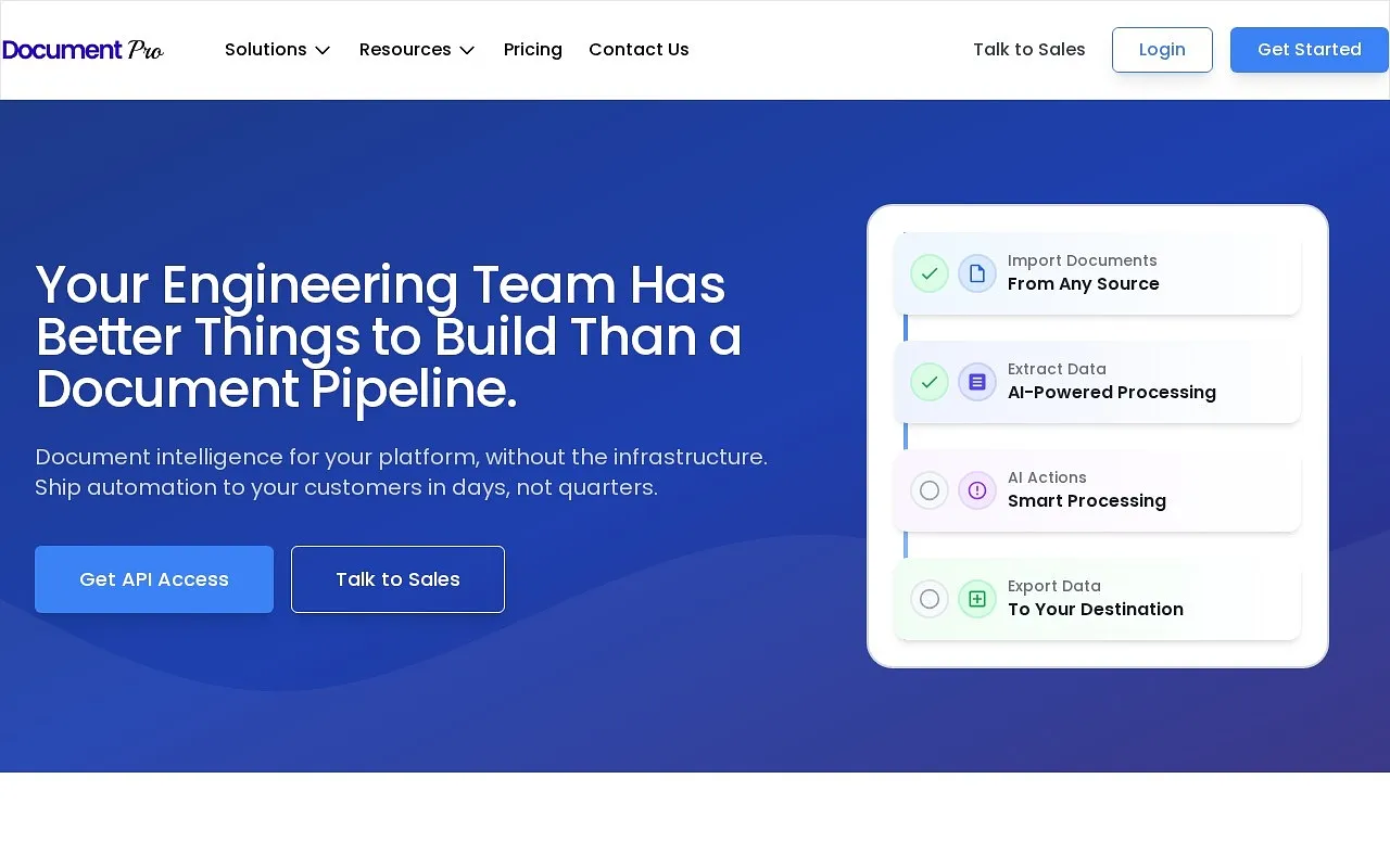 Screenshot of Document Pro AI