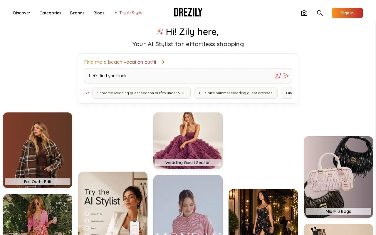 Screenshot of Drezily