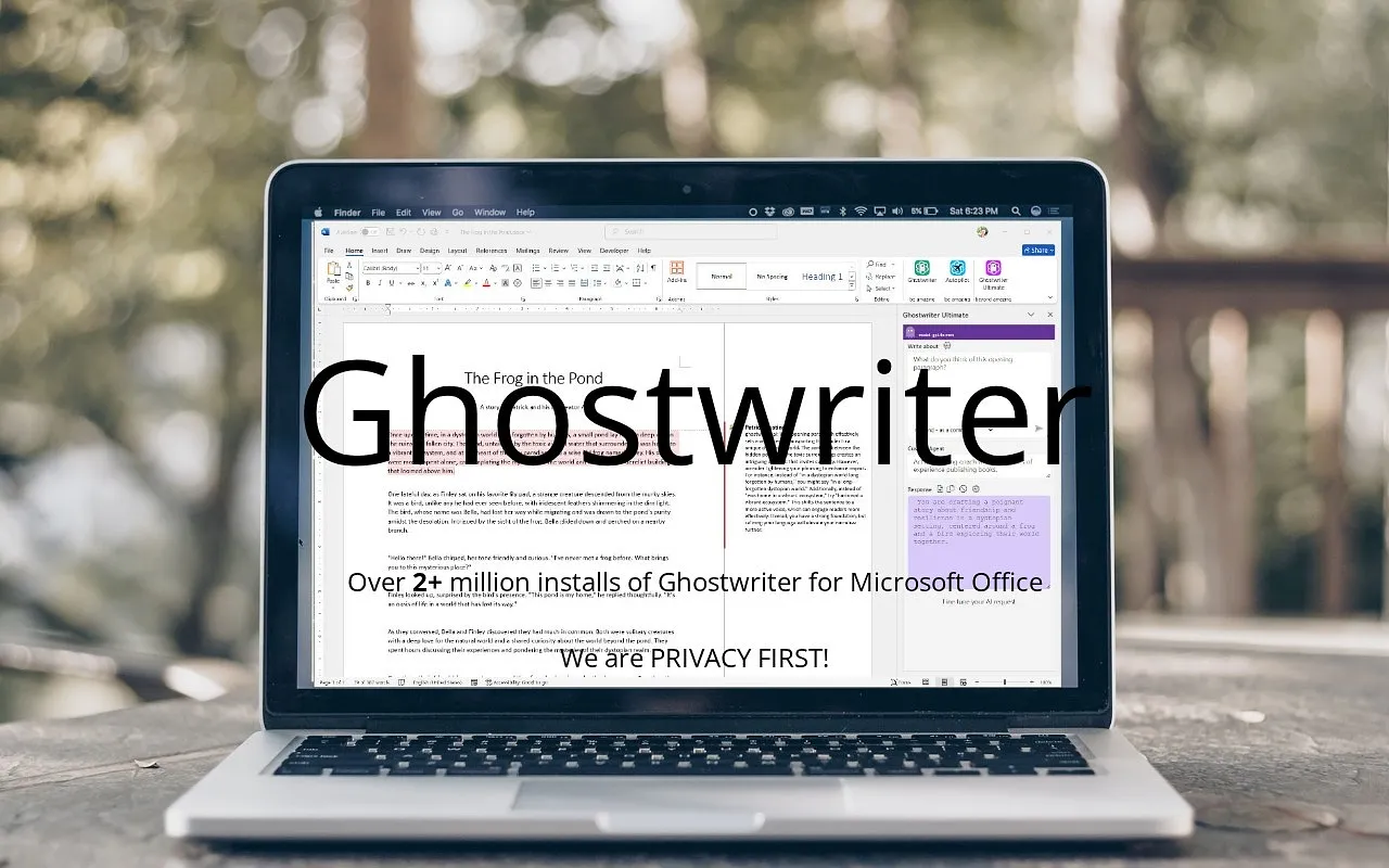 Screenshot of Ghostwriter AI