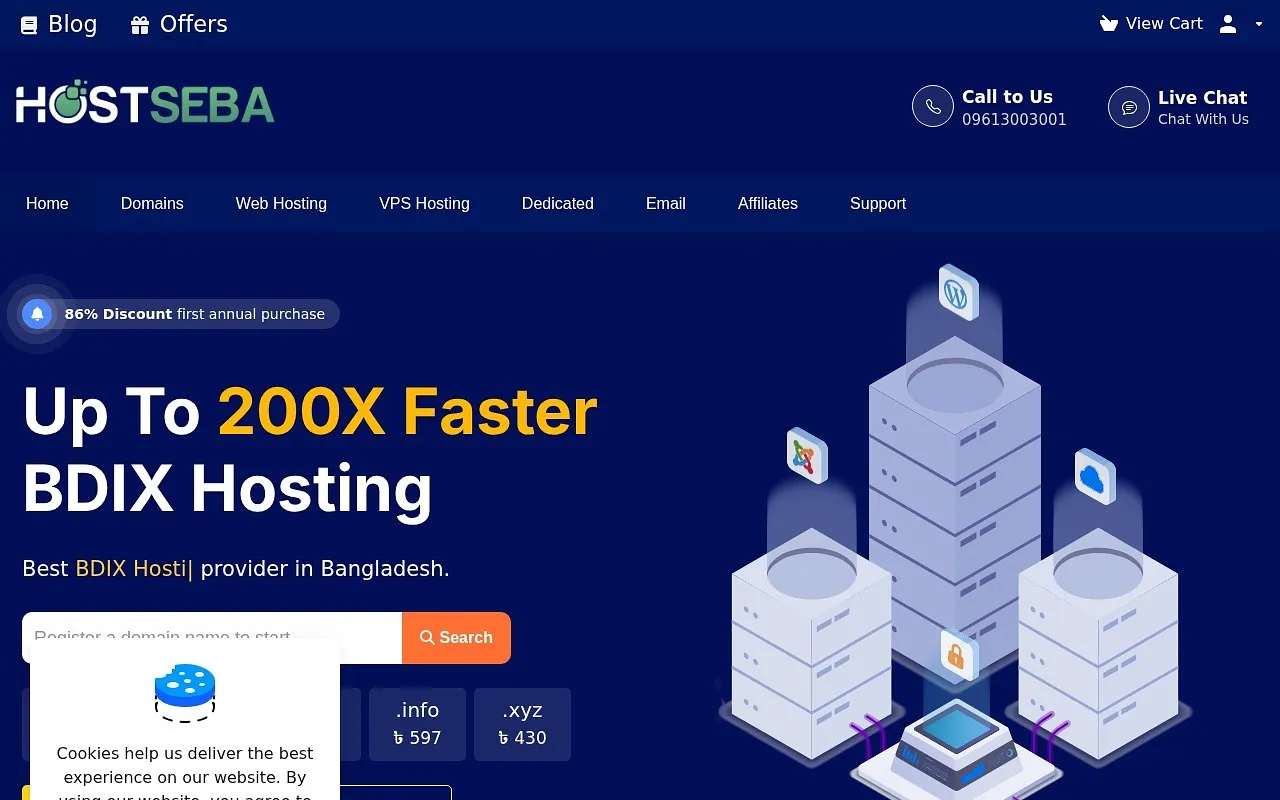 Screenshot of Hostseba