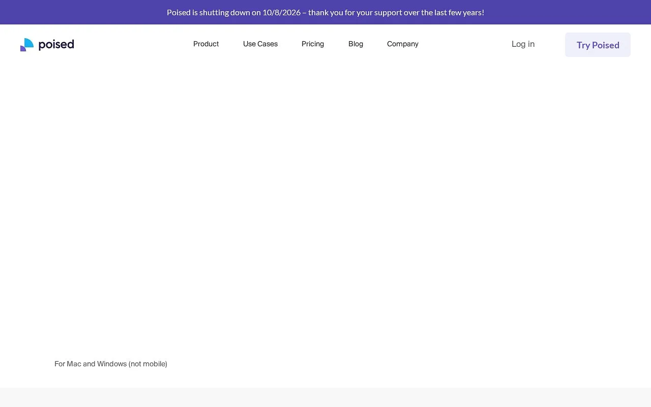 Screenshot of Poised