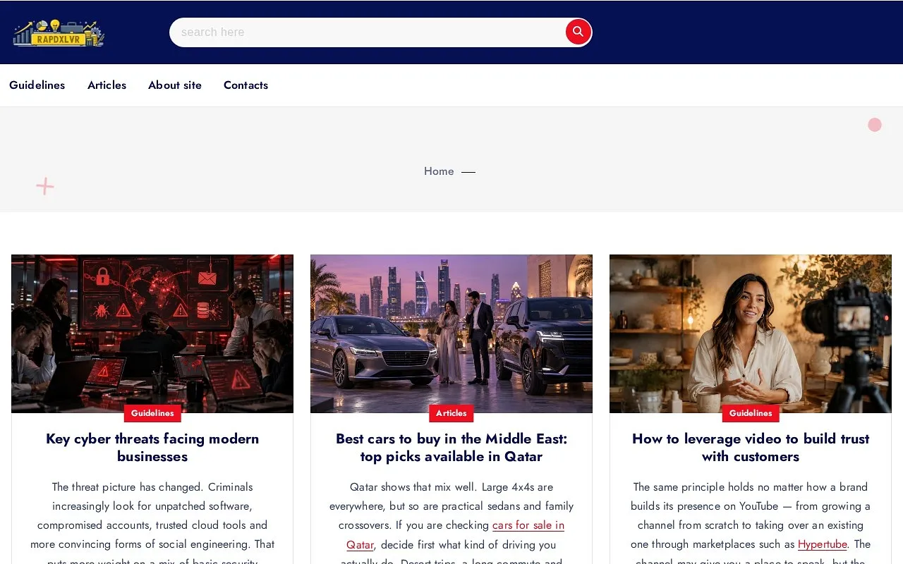 Screenshot of Rapidely
