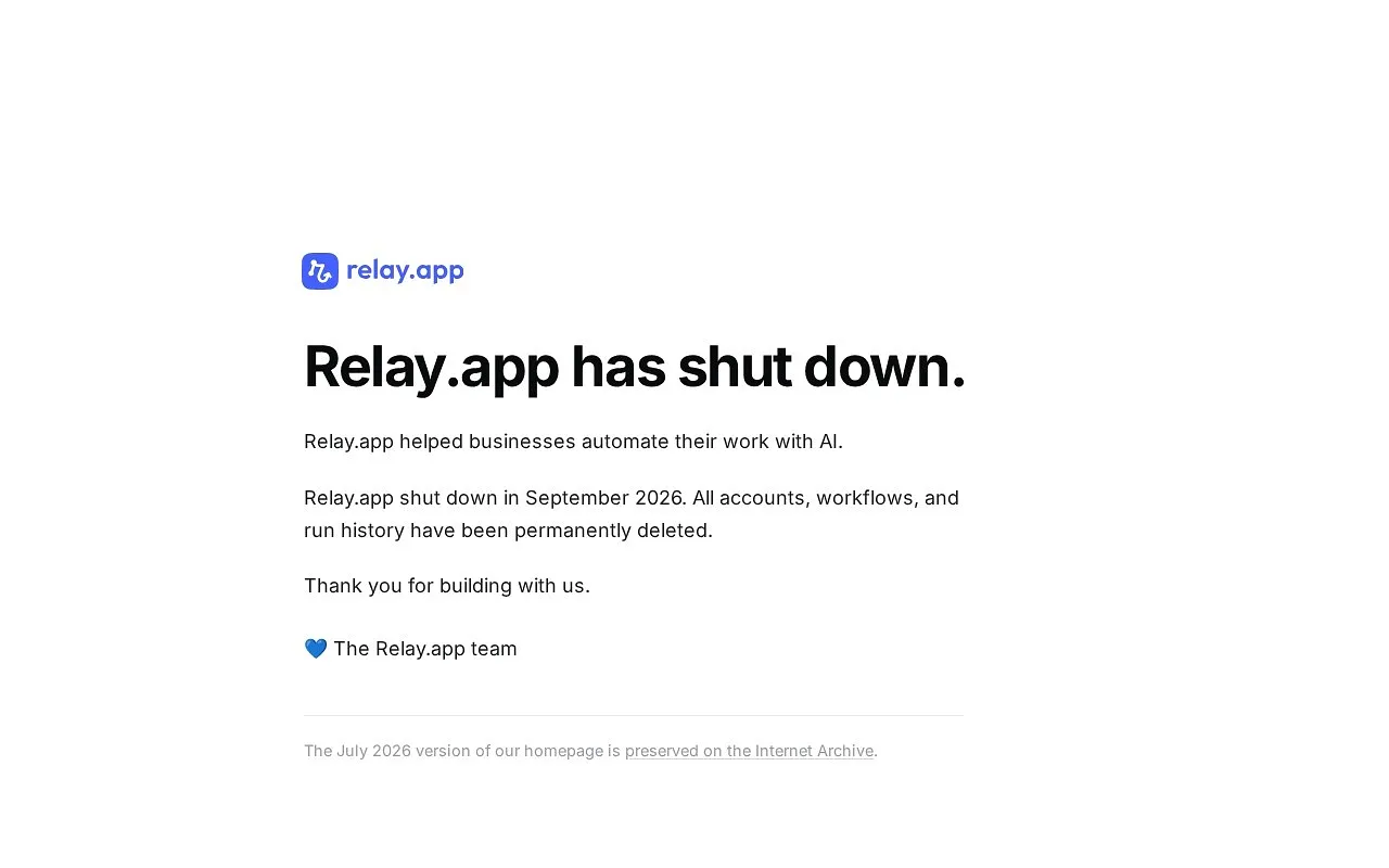 Screenshot of Relay