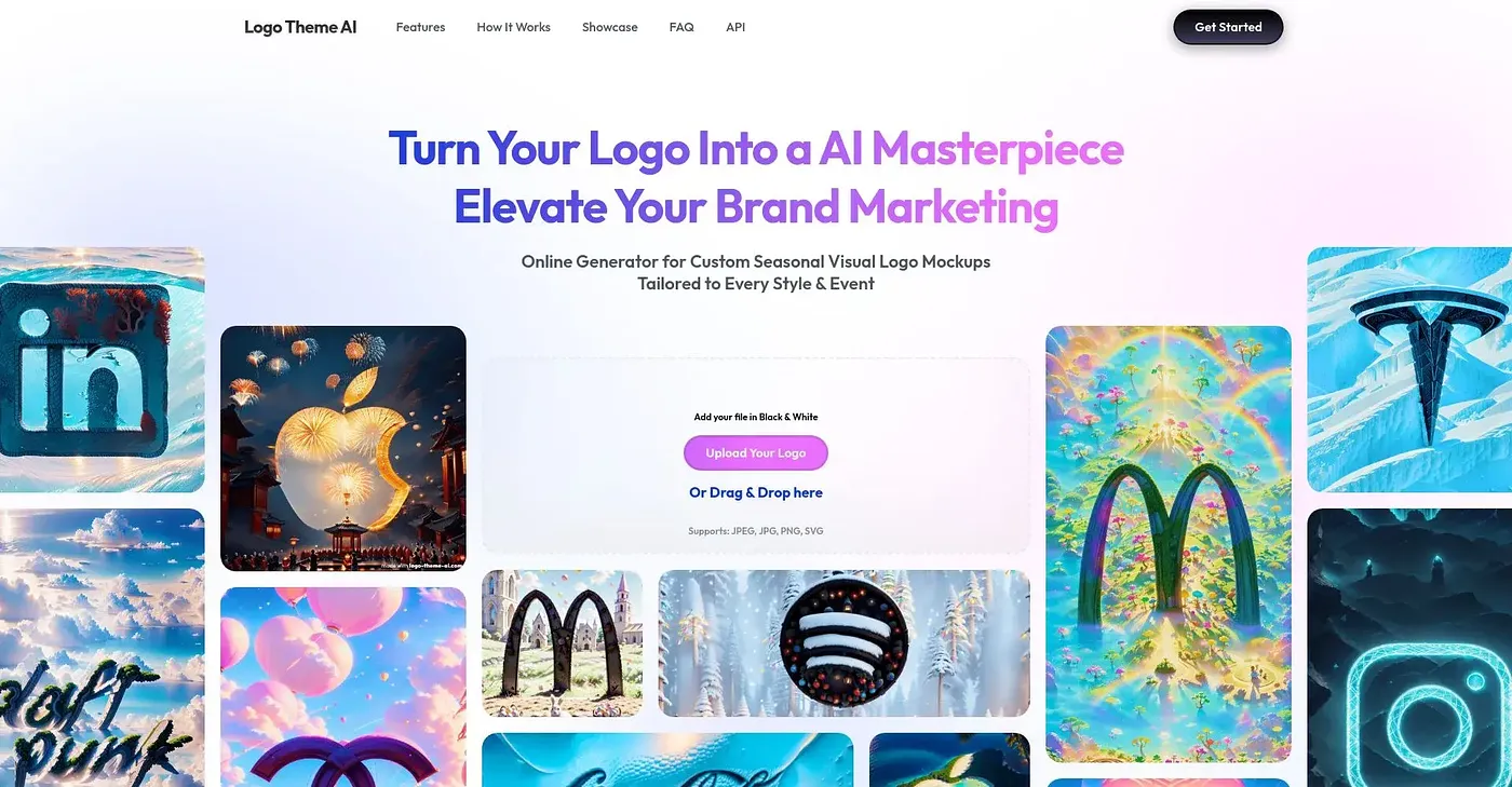 Screenshot of Logo Theme AI