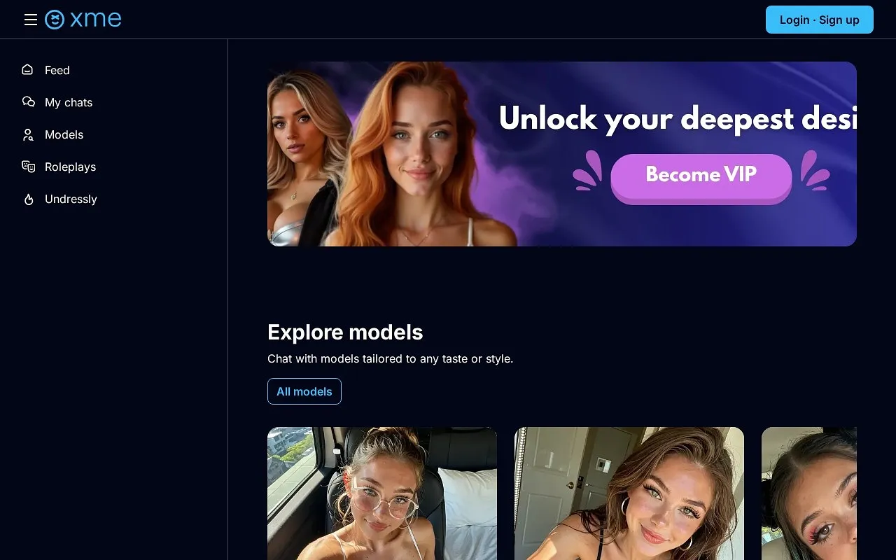 Screenshot of XME Undress AI