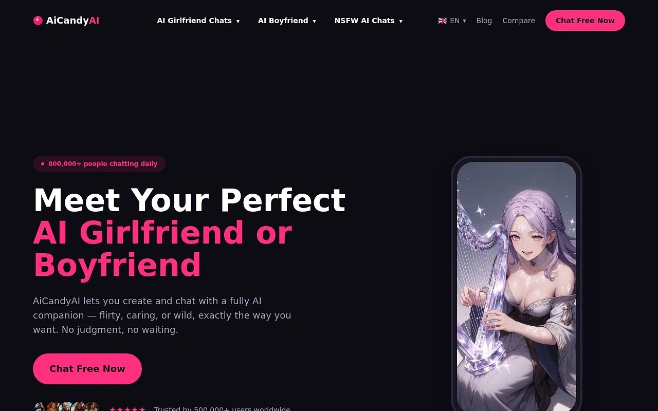 Screenshot of AiCandyAI