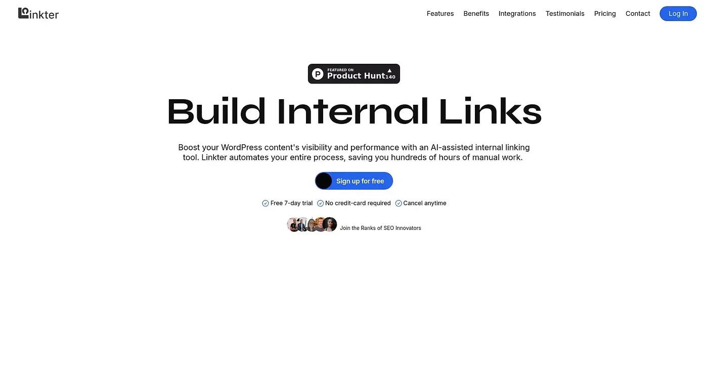 Screenshot of Linkter