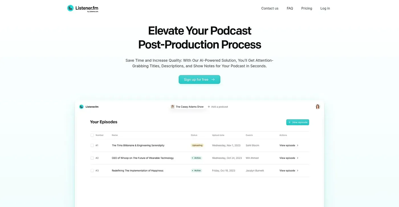 Screenshot of Listener
