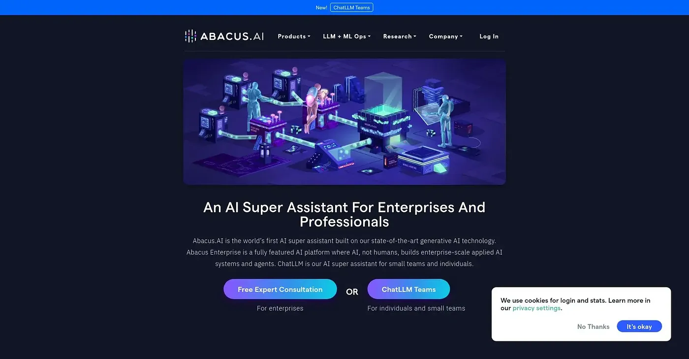 Screenshot of Abacus.AI
