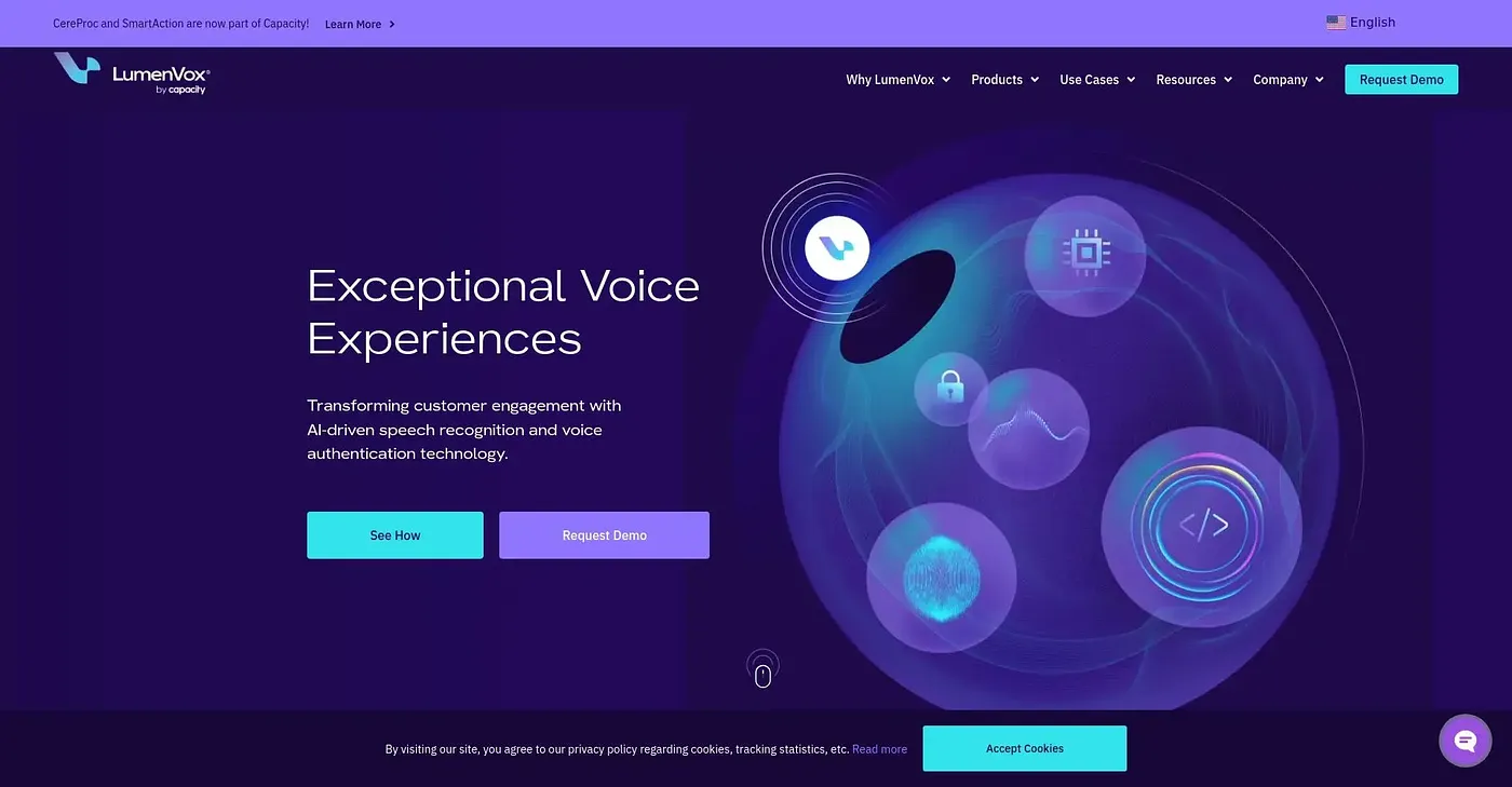 Screenshot of Lumenvox