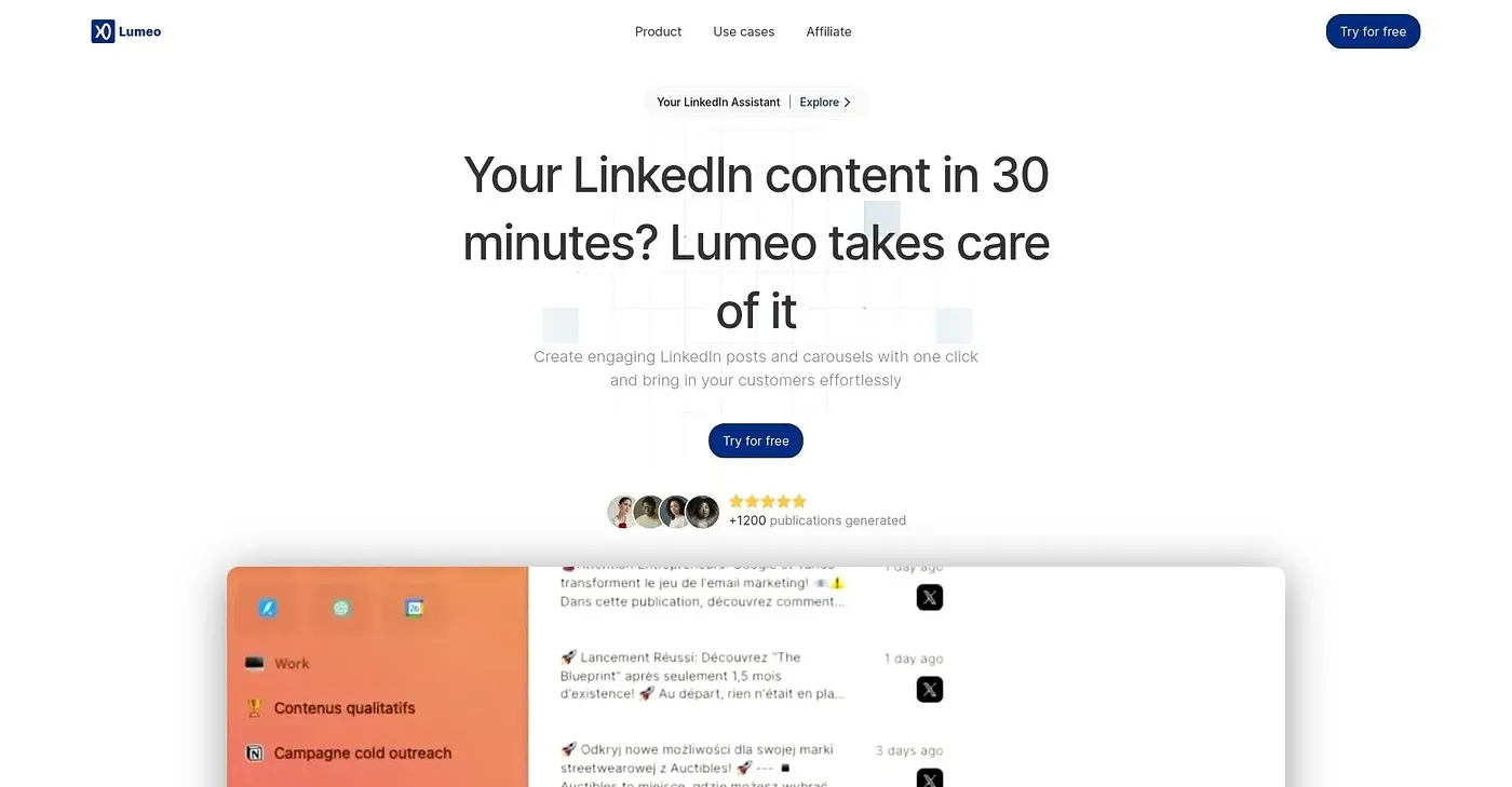 Screenshot of Lumeo